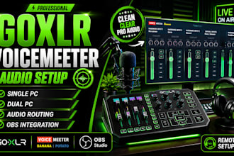 set up or fix goxlr voicemeeter banana potato audio for single and dual PC