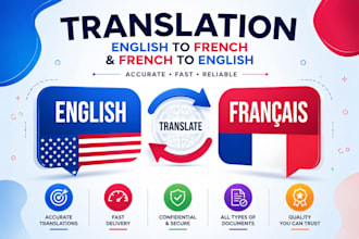 translate english to french and vice versa