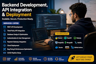 build backend apis, integrations, automation and deploy your application