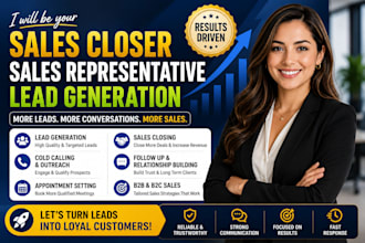be your salesperson sales closer sales representative sales agent leadgeneration