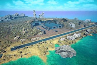 create 3d game environment game level and map design in ue5 and unity