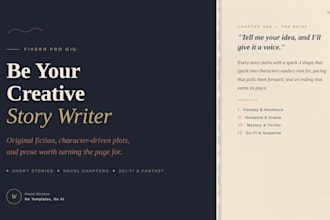 be your creative story writer