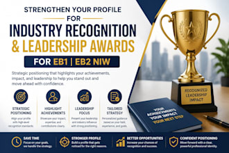 assist with industry recognition and technology leadership awards for eb1 eb2