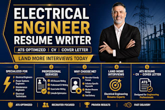 write electrical engineer resume, ats resume and CV