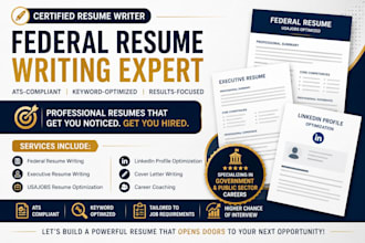 write a professional federal resume for usajobs application
