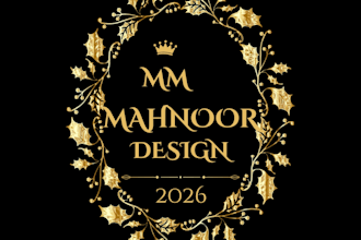 create elegant gold wreath logo with crown for luxury business
