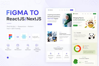 convert figma to reactjs or nextjs website