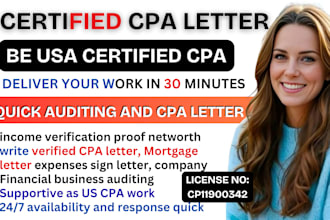 deliver quick financial statement preparation, audit profit and loss, CPA letter