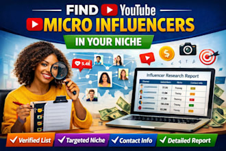 find youtube micro influencers in your niche for outreach