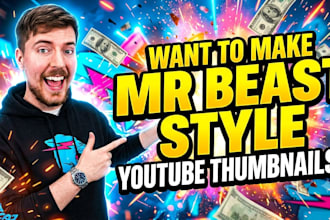 design viral mrbeast style youtube thumbnails with high CTR