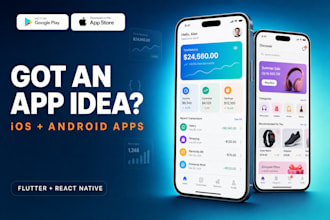 do mobile app development for ios android flutter react native app developer