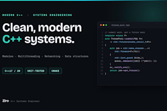 build fast, clean cpp systems, modules, and data structures
