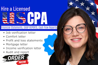 do US CPA audit for financial statements and gaap report cash flow report