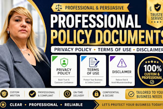 create privacy policy, terms of use and disclaimer to protect your website