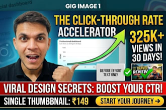 design viral and clickable youtube or instagram thumbnails