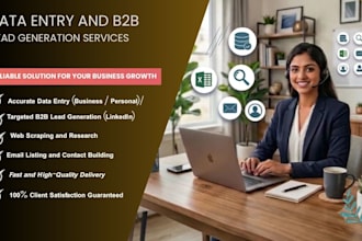 professional dataentry, b2b leadgeneration,and virtual assistant tasks