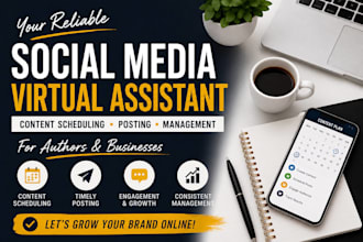 social media virtual assistant for content scheduling posting and management