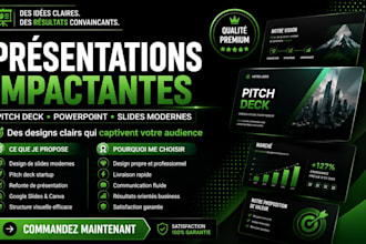 je crée pitch deck powerpoint design slides présentation business impactant