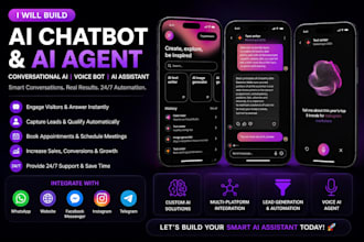 build ai chatbot, conversational ai agent and voice bot