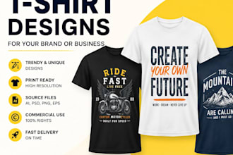 create trendy t shirt designs for your brand or business