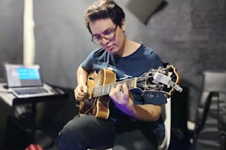 record professional jazz guitar for your song