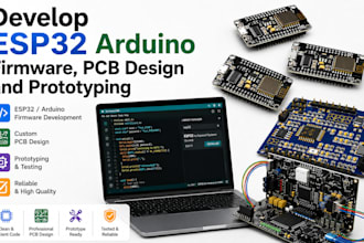 develop esp32 arduino firmware pcb design and prototyping