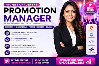 promote your event, webinar, concert and eventbrite for more attendees