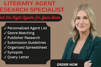 research literary agents and create a targeted submission list for your book