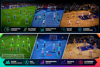 build real time computer vision for sports, football, basketball and handball