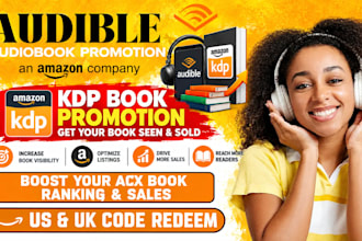 promote your amazon KDP, acx and audible book to boost rank and sales