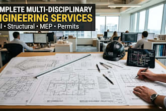 civil, structural and architecture engineering for mep drawing, permit plan