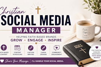be your christian social media manager and content scheduler