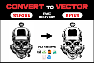 turn raster files to vector editable files