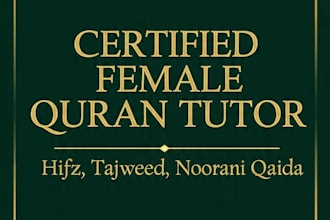 female quran tutor with tajweed online for kids adults