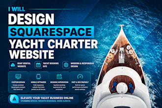 design squarespace yacht charter website boat rental website yacht booking site