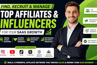 find, recruit, and manage top affiliates and influencers for your saas growth