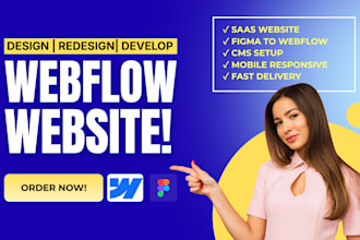 build custom webflow website with cms and interactions