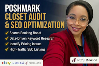 do poshmark closet audit and listing SEO optimization for sales growth