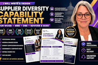 create a supplier diversity capability statement for wosb mbe dbe sdvosb