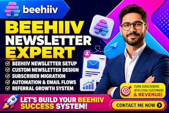 beehiiv newsletter beehiiv setup landing page website setup automation manager