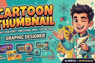 create youtube cartoon thumbnail
