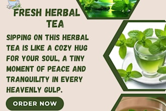 design professional herbal tea,and beverage flyers design