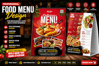 design digital menu board, TV menu, restaurant menu board