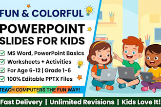 do sign kids computer course slides with powerpoint activities worksheets