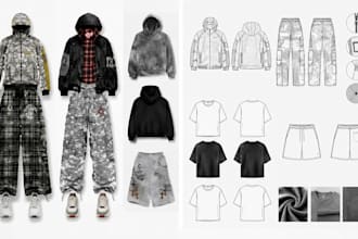 do fashion tech pack clothing techpack flat sketch apparel technical drawing
