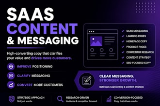 write saas website copy and messaging that converts