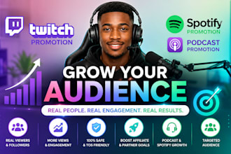 do organic podcast spotify music twitch channel promotion twitch marketing