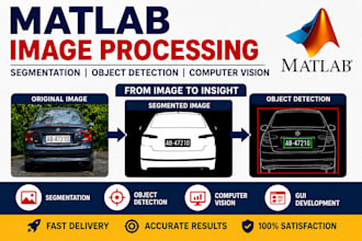 do matlab image processing, computer vision, segmentation and object detection