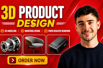 3d product design, cad modeling with realistic product modelling and rendering