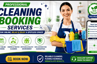 design a professional cleaning service booking website